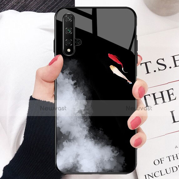 Silicone Frame Fashionable Pattern Mirror Case S01 for Huawei Honor 20 Black