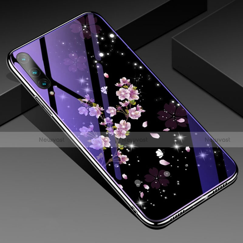 Silicone Frame Flowers Mirror Case Cover for Huawei P Smart Pro (2019)