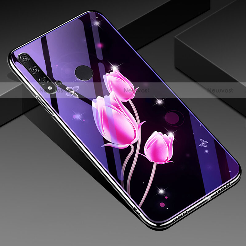 Silicone Frame Flowers Mirror Case Cover for Huawei P20 Lite (2019)