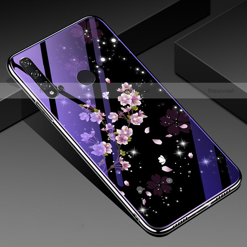 Silicone Frame Flowers Mirror Case Cover for Huawei P20 Lite (2019)