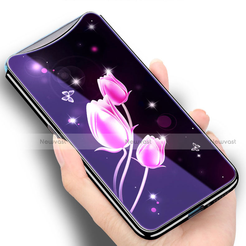 Silicone Frame Flowers Mirror Case Cover for Oppo Find X Super Flash Edition