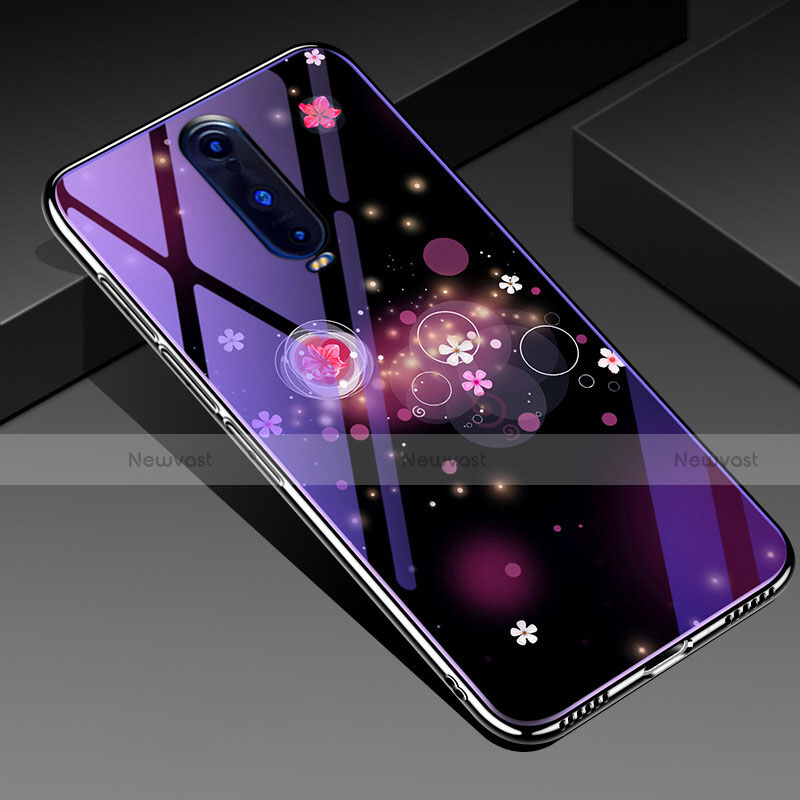 Silicone Frame Flowers Mirror Case Cover for Oppo R17 Pro
