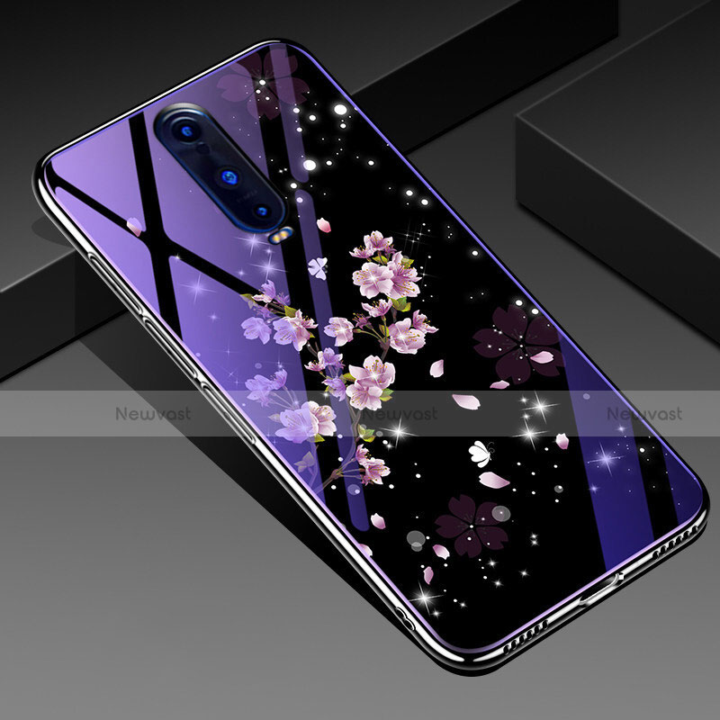 Silicone Frame Flowers Mirror Case Cover for Oppo R17 Pro