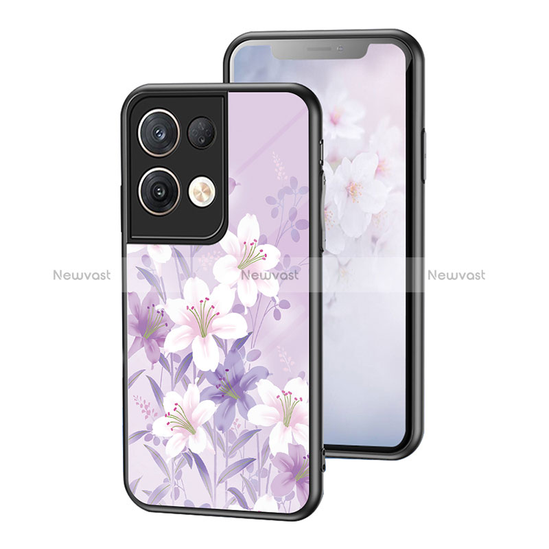 Silicone Frame Flowers Mirror Case Cover for Oppo Reno8 Pro+ Plus 5G