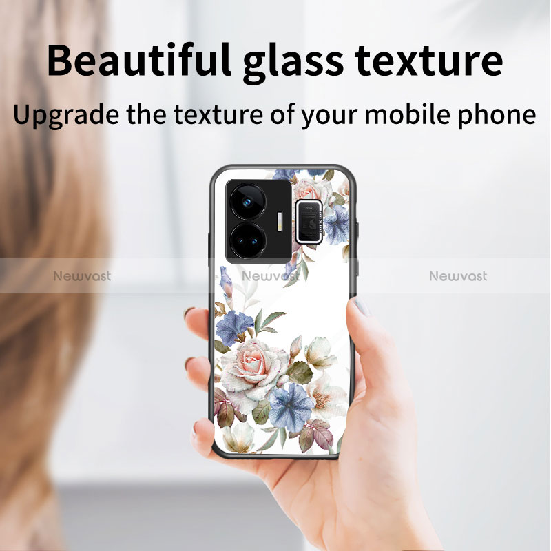 Silicone Frame Flowers Mirror Case Cover for Realme GT Neo5 240W 5G