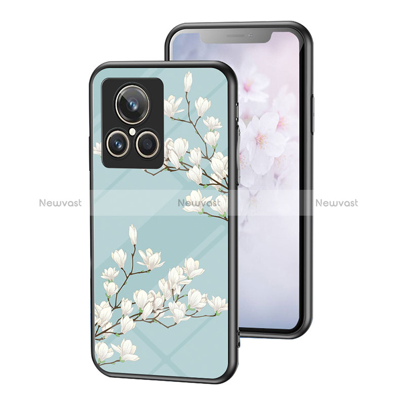 Silicone Frame Flowers Mirror Case Cover for Realme GT2 Master Explorer