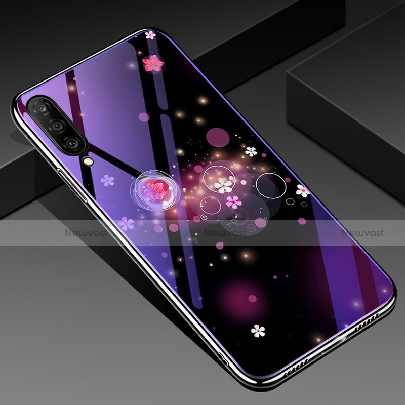 Silicone Frame Flowers Mirror Case Cover for Samsung Galaxy A90 5G