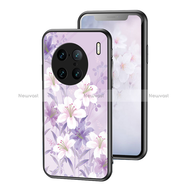 Silicone Frame Flowers Mirror Case Cover for Vivo X90 Pro+ Plus 5G