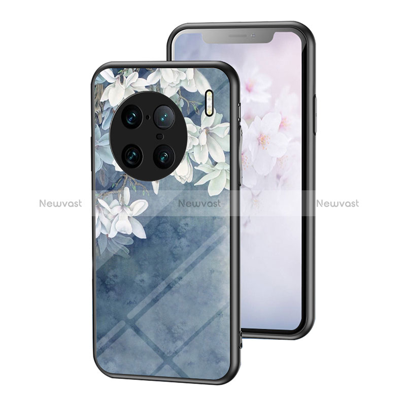 Silicone Frame Flowers Mirror Case Cover for Vivo X90 Pro+ Plus 5G