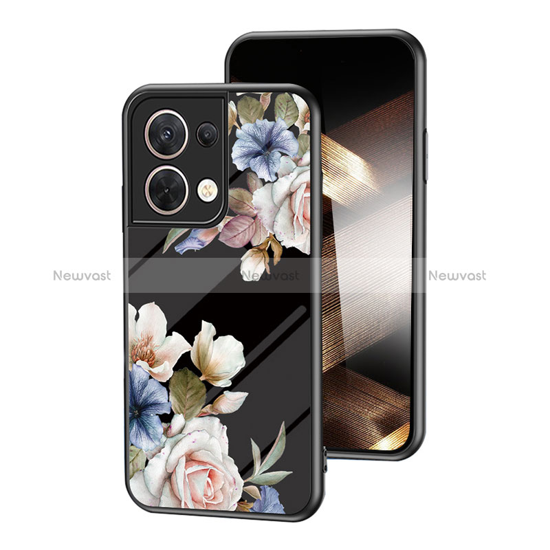 Silicone Frame Flowers Mirror Case Cover for Xiaomi Redmi Note 13 Pro 5G