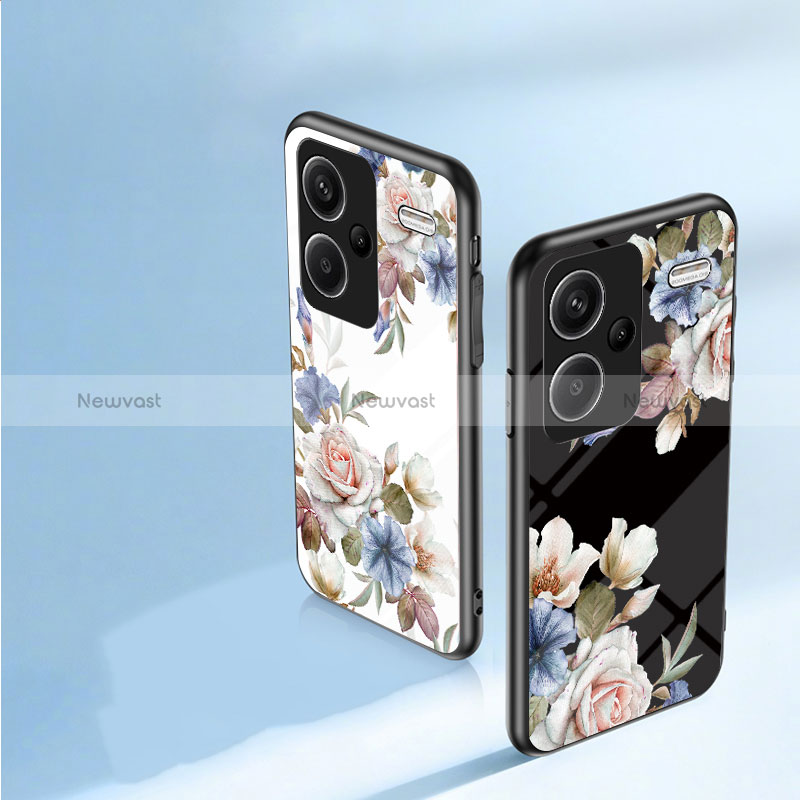 Silicone Frame Flowers Mirror Case Cover for Xiaomi Redmi Note 13 Pro+ Plus 5G