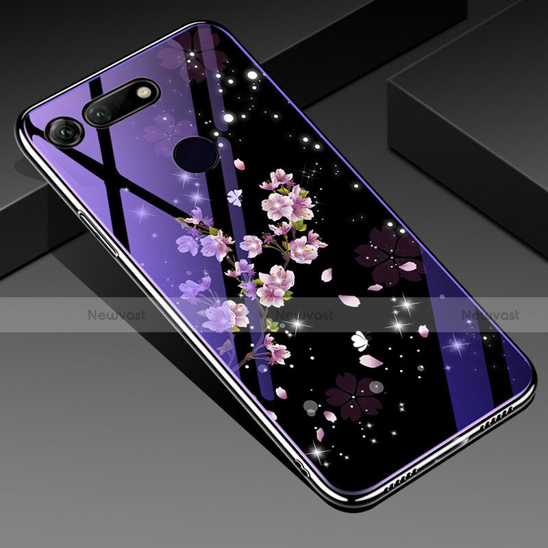 Silicone Frame Flowers Mirror Case Cover K01 for Huawei Honor V20