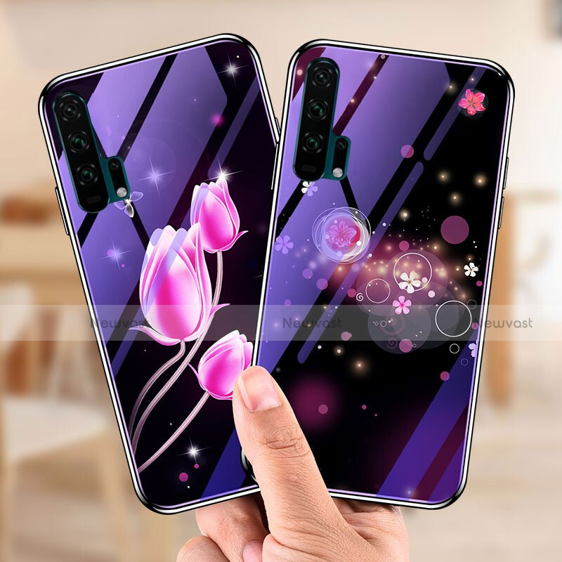 Silicone Frame Flowers Mirror Case Cover K02 for Huawei Honor 20 Pro