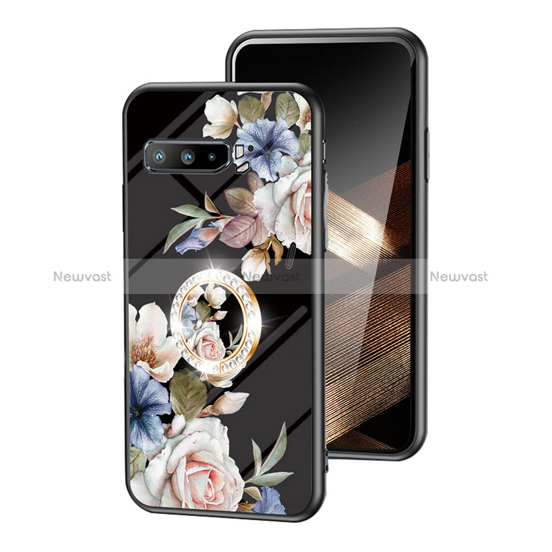 Silicone Frame Flowers Mirror Case Cover S01 for Asus ROG Phone 3