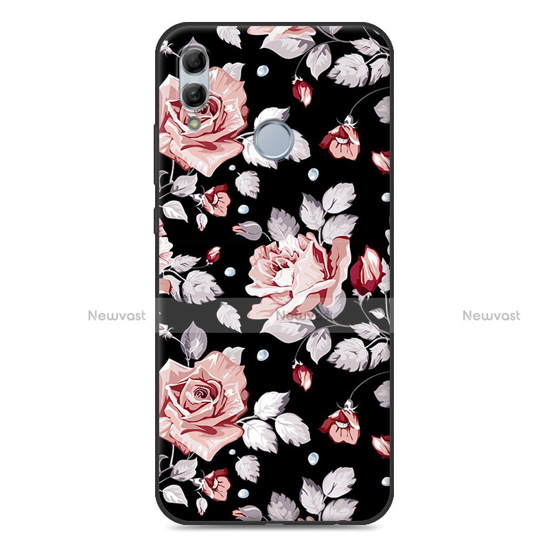 Silicone Frame Flowers Mirror Case Cover S01 for Huawei Honor 10 Lite