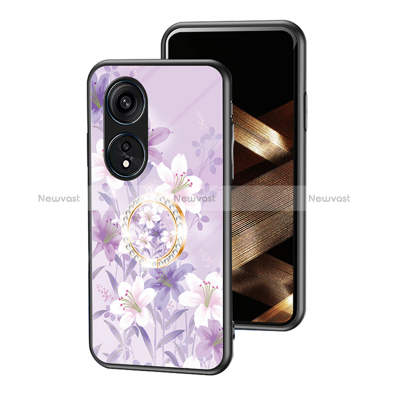 Silicone Frame Flowers Mirror Case Cover S01 for Huawei Honor X5 Plus