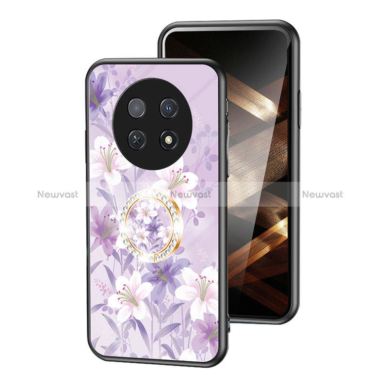 Silicone Frame Flowers Mirror Case Cover S01 for Huawei Nova Y91