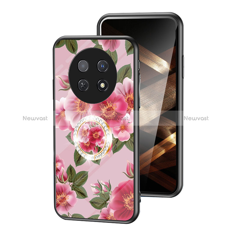 Silicone Frame Flowers Mirror Case Cover S01 for Huawei Nova Y91