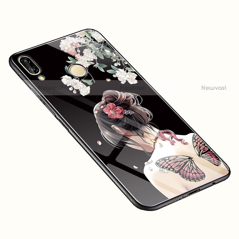 Silicone Frame Flowers Mirror Case Cover S01 for Huawei P20 Lite Colorful