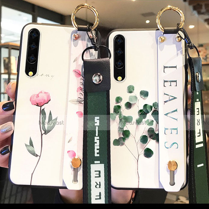 Silicone Frame Flowers Mirror Case Cover S01 for Huawei P30