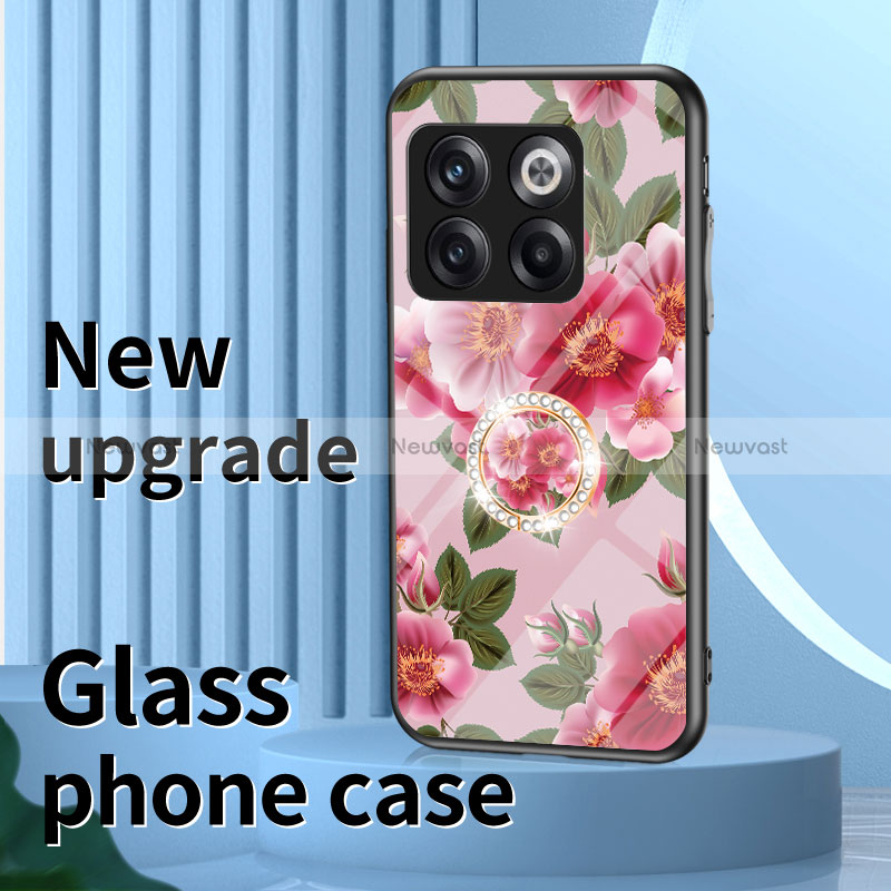 Silicone Frame Flowers Mirror Case Cover S01 for OnePlus 10T 5G