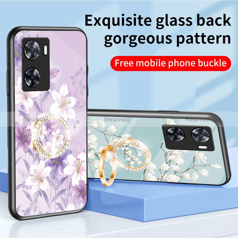 Silicone Frame Flowers Mirror Case Cover S01 for Oppo A57e