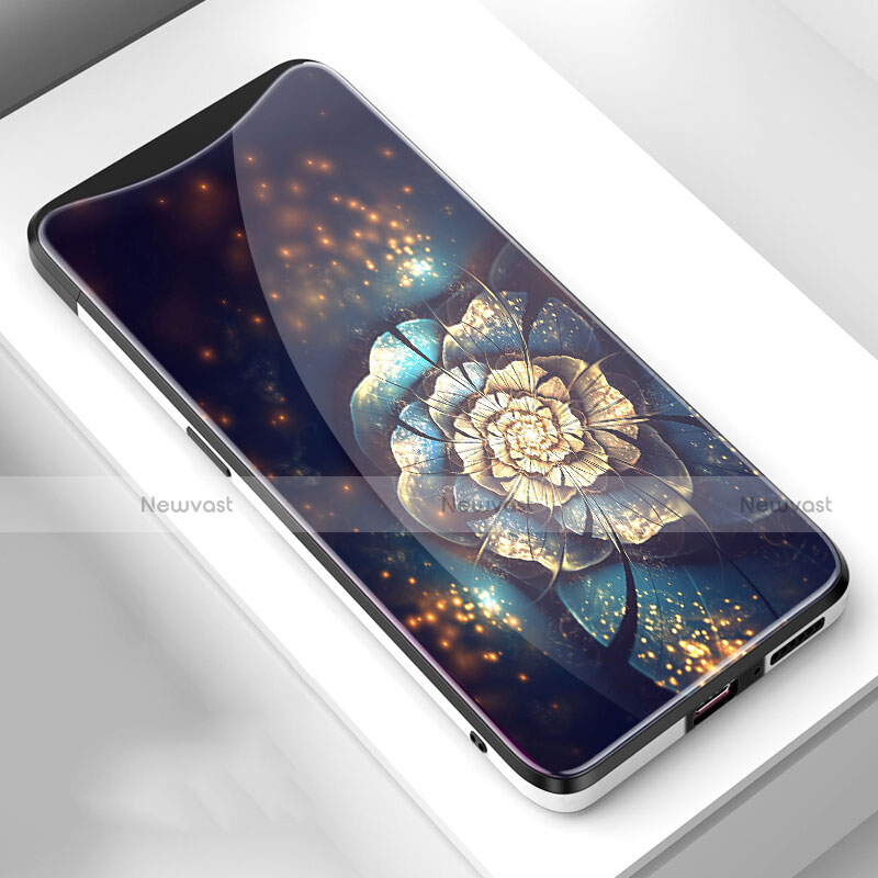 Silicone Frame Flowers Mirror Case Cover S01 for Oppo Find X Mixed