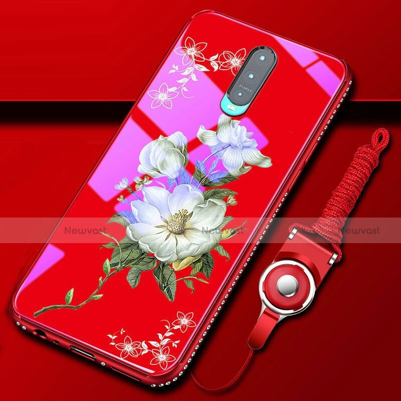 Silicone Frame Flowers Mirror Case Cover S01 for Oppo R17 Pro