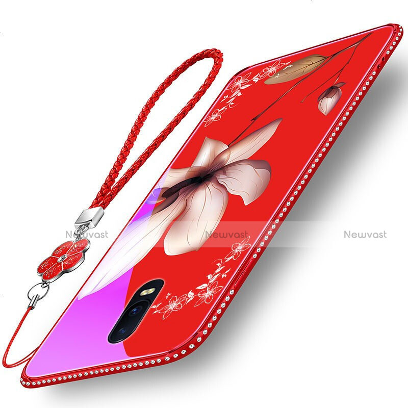 Silicone Frame Flowers Mirror Case Cover S01 for Oppo R17 Pro