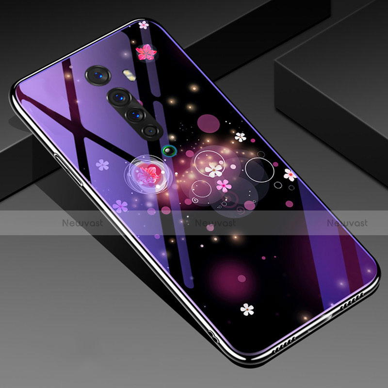 Silicone Frame Flowers Mirror Case Cover S01 for Oppo Reno2