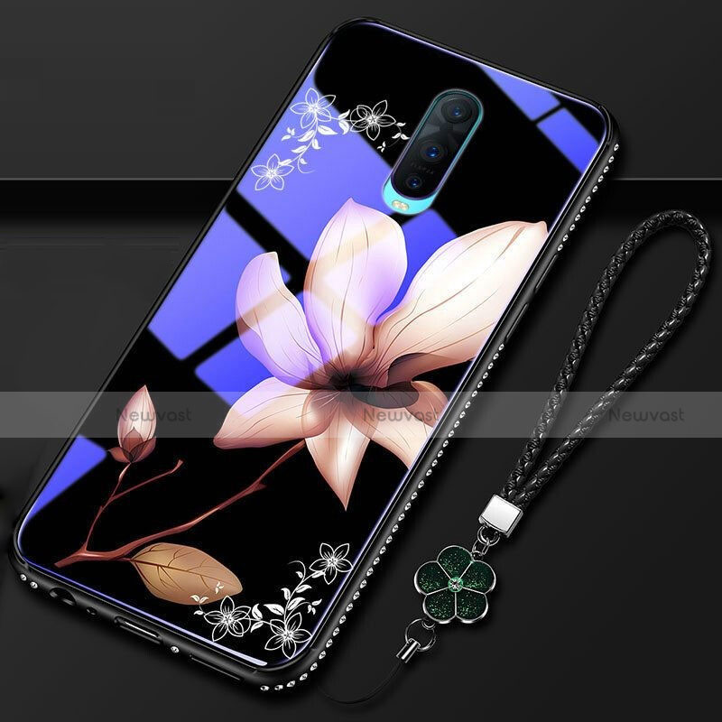 Silicone Frame Flowers Mirror Case Cover S01 for Oppo RX17 Pro