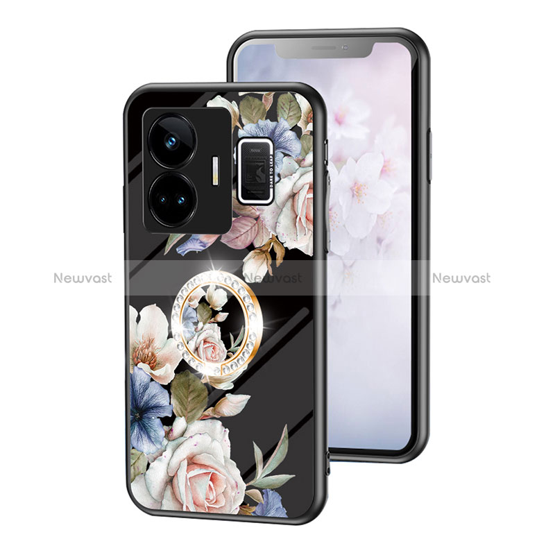 Silicone Frame Flowers Mirror Case Cover S01 for Realme GT Neo5 240W 5G