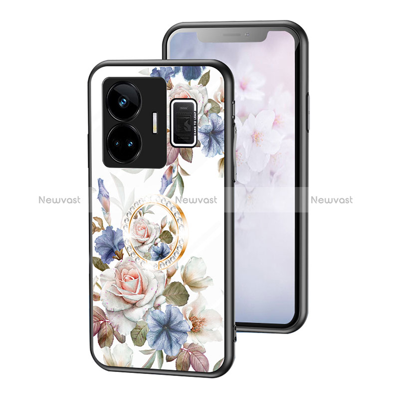 Silicone Frame Flowers Mirror Case Cover S01 for Realme GT Neo5 240W 5G