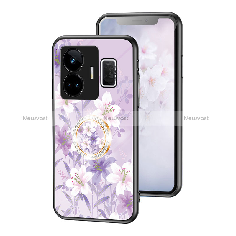 Silicone Frame Flowers Mirror Case Cover S01 for Realme GT Neo5 240W 5G