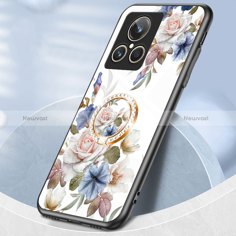 Silicone Frame Flowers Mirror Case Cover S01 for Realme GT2 Master Explorer