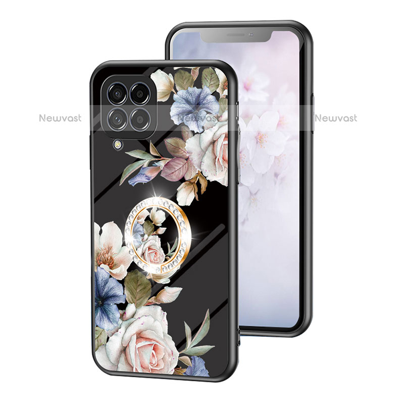 Silicone Frame Flowers Mirror Case Cover S01 for Samsung Galaxy M53 5G