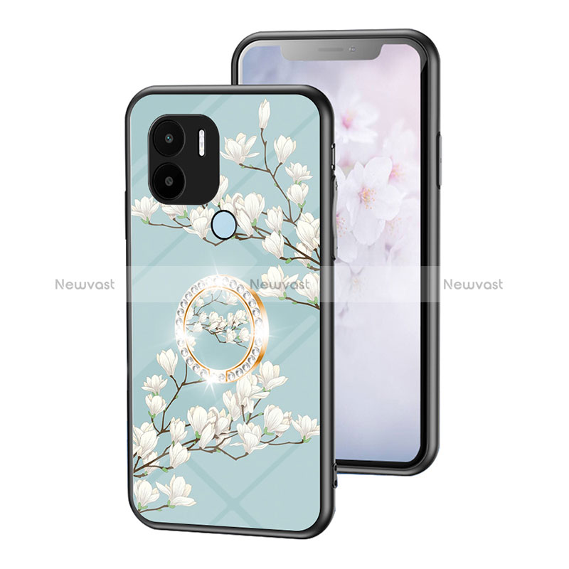 Silicone Frame Flowers Mirror Case Cover S01 for Xiaomi Redmi A1 Plus