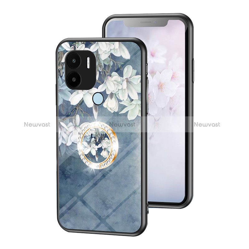 Silicone Frame Flowers Mirror Case Cover S01 for Xiaomi Redmi A1 Plus