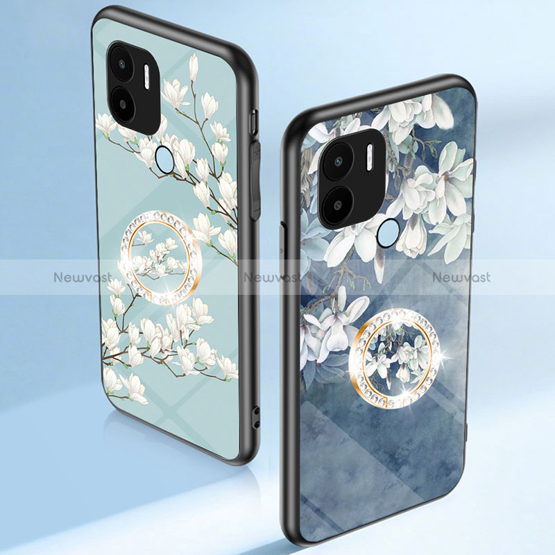 Silicone Frame Flowers Mirror Case Cover S01 for Xiaomi Redmi A1 Plus