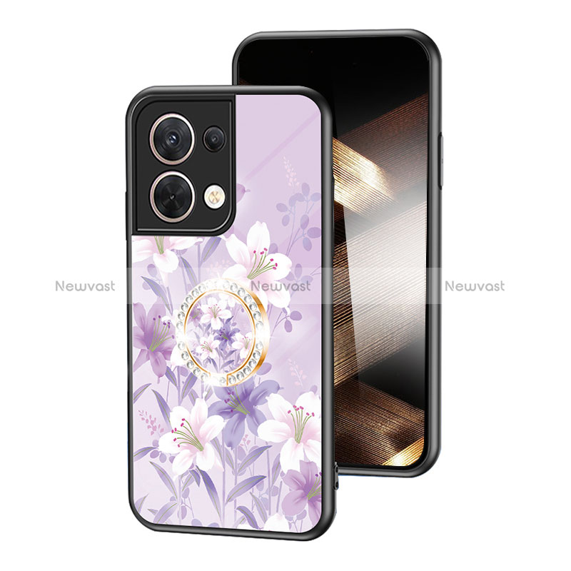 Silicone Frame Flowers Mirror Case Cover S01 for Xiaomi Redmi Note 13 5G