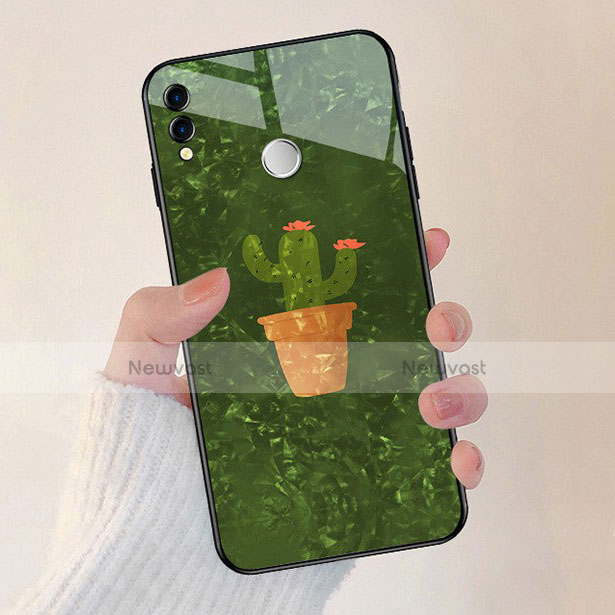 Silicone Frame Flowers Mirror Case for Huawei Honor View 10 Lite Green