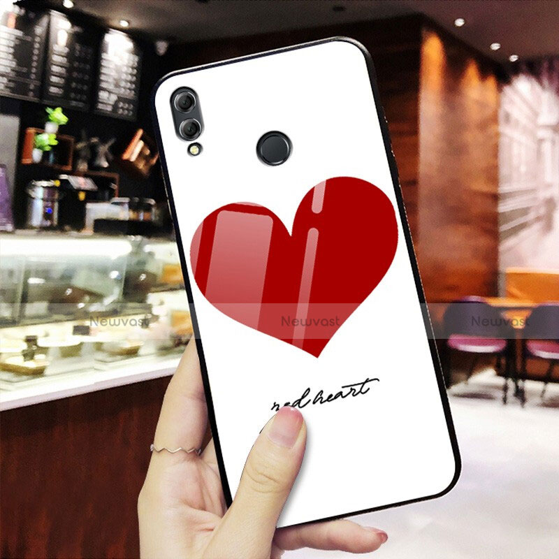 Silicone Frame Love Heart Mirror Case S02 for Huawei Honor View 10 Lite Red