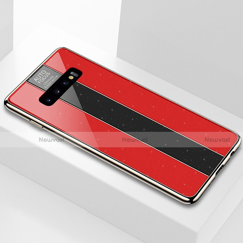 Silicone Frame Mirror Case Cover A01 for Samsung Galaxy S10 5G Red