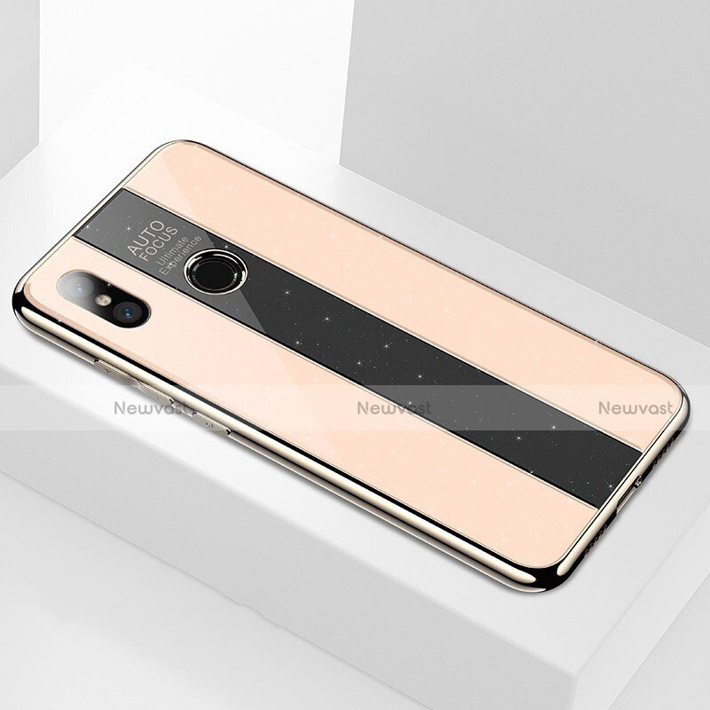 Silicone Frame Mirror Case Cover A01 for Xiaomi Mi 8 Gold