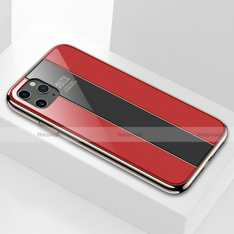 Silicone Frame Mirror Case Cover F01 for Apple iPhone 11 Pro Max Red