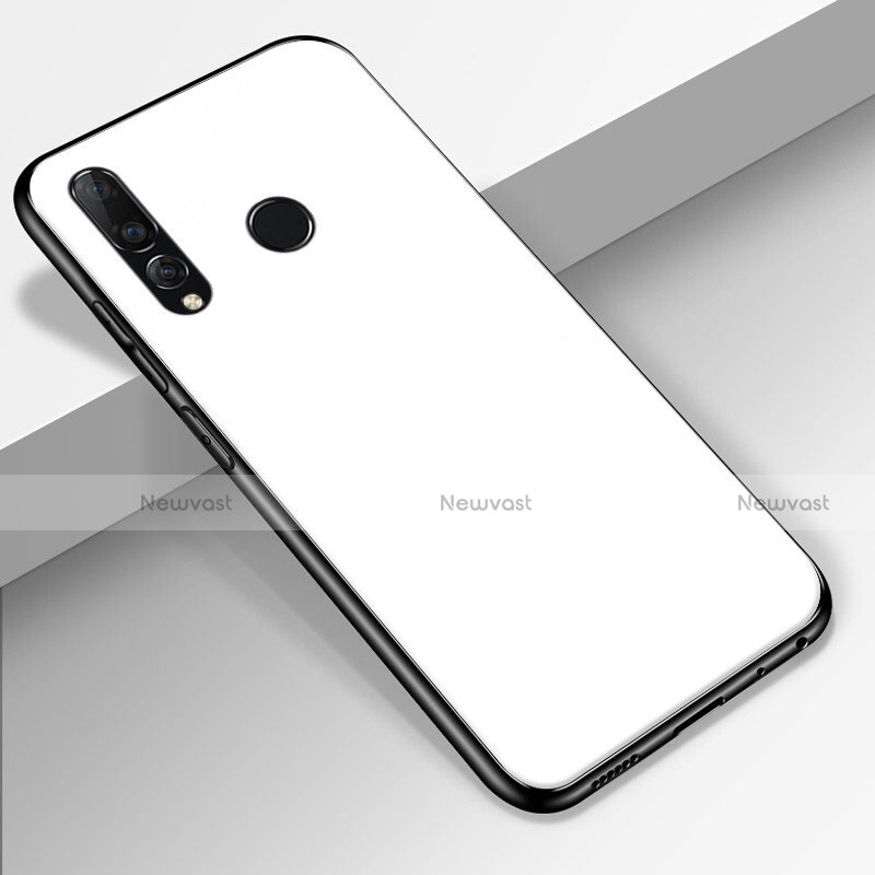 Silicone Frame Mirror Case Cover for Huawei Enjoy 9s White