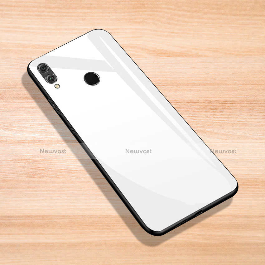 Silicone Frame Mirror Case Cover for Huawei Honor 8X Max White