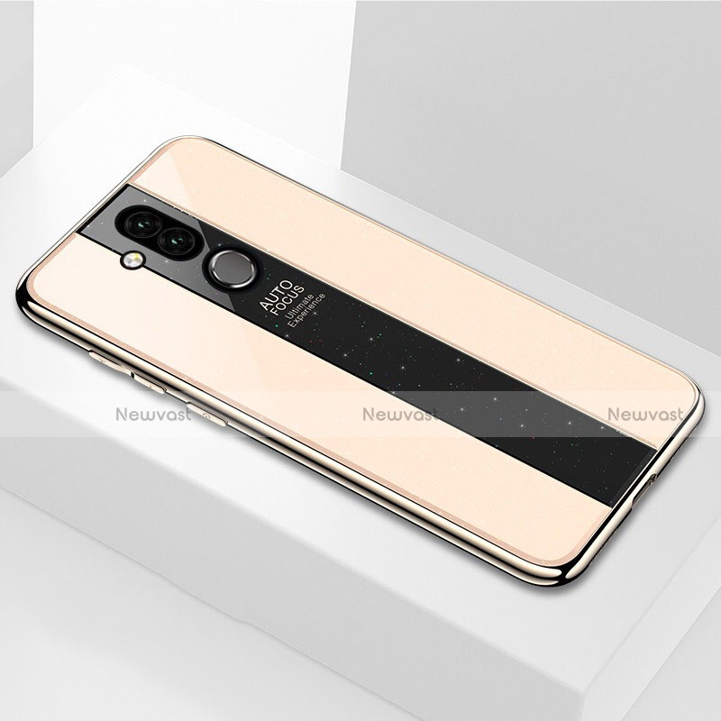 Silicone Frame Mirror Case Cover for Huawei Mate 20 Lite Gold