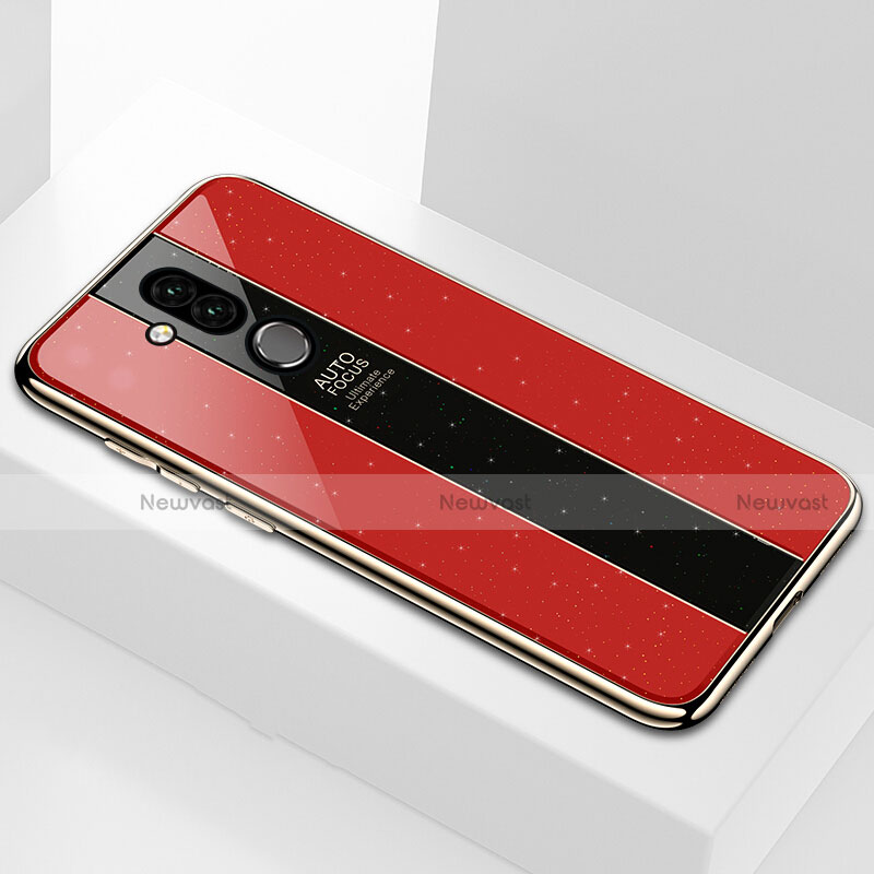 Silicone Frame Mirror Case Cover for Huawei Mate 20 Lite Red