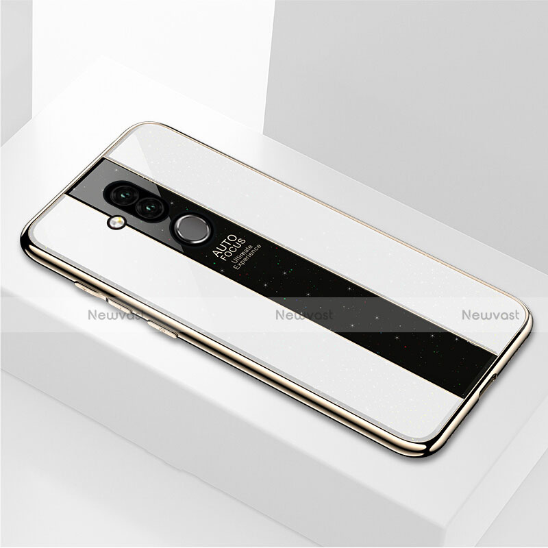 Silicone Frame Mirror Case Cover for Huawei Mate 20 Lite White